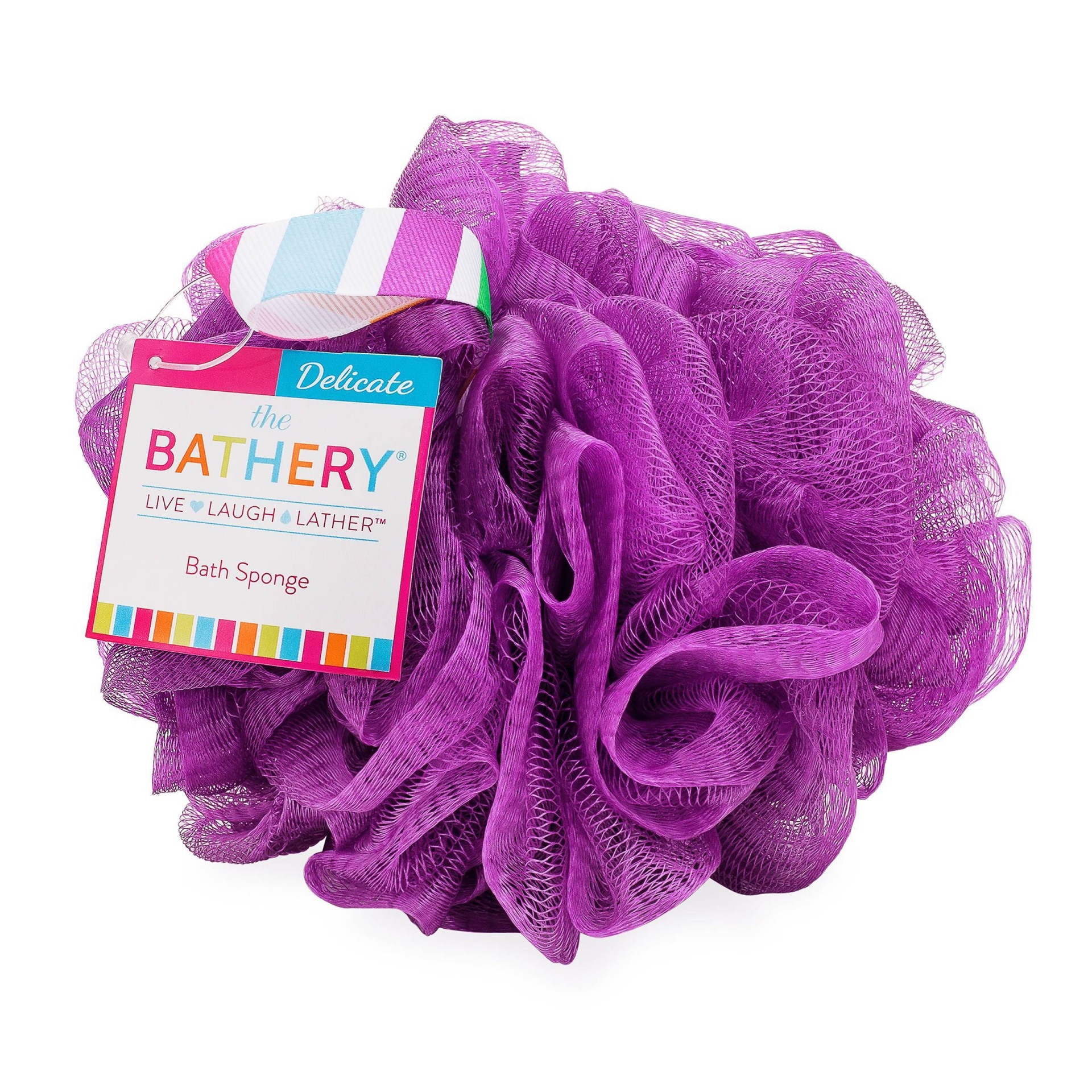 slide 1 of 1, The Bathery Delicate Bath Sponge - Purple, 1 ct