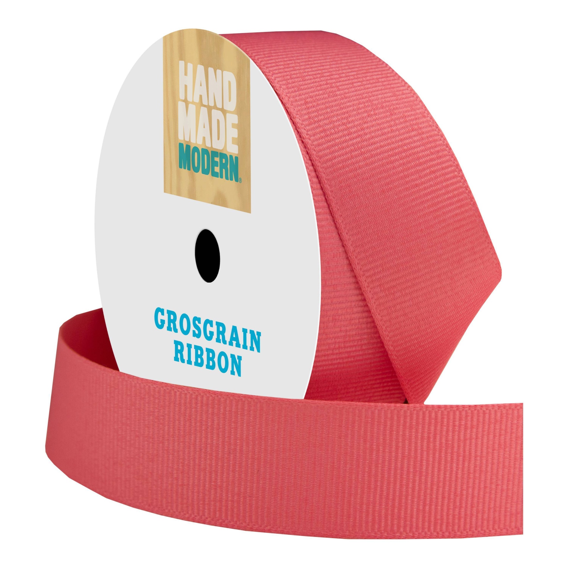 slide 1 of 2, Offray Grosgrain Ribbon - Coral Rose, 0.875 in x 9 ft