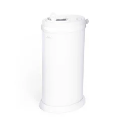 Ubbi Stainless Steel Diaper Pail - White: Childproof & Airtight Lid, Uses Silicone Liners, Holds Up to 55 Diapers