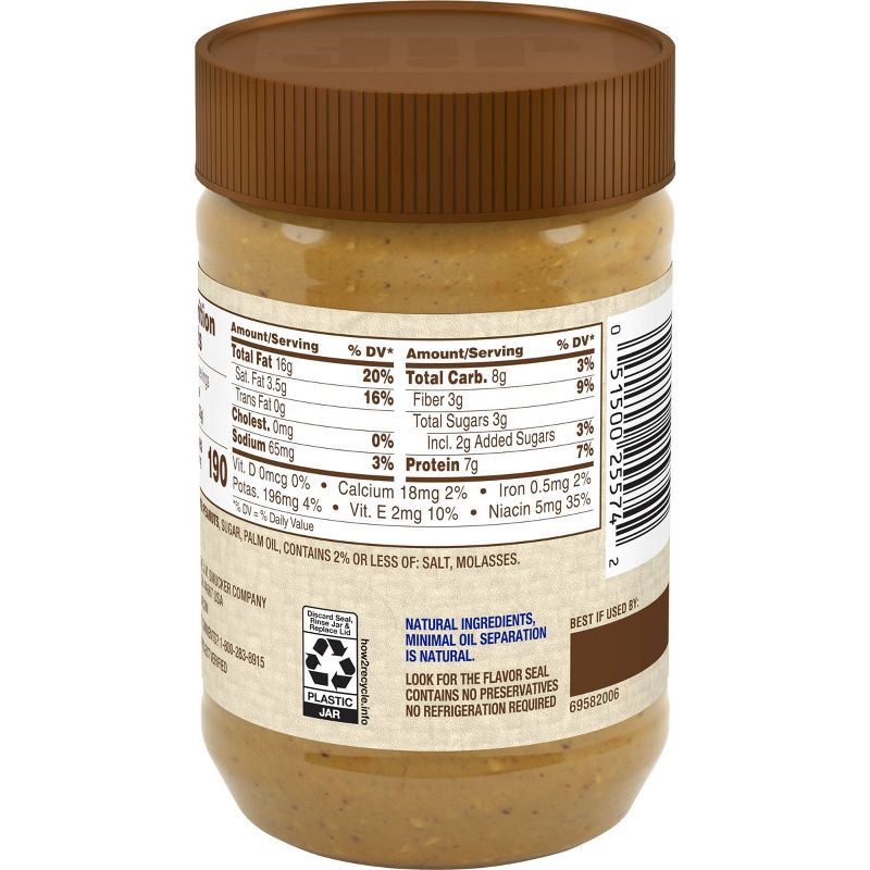 slide 2 of 6, Jif Natural Crunchy Peanut Butter Spread - 16oz, 16 oz