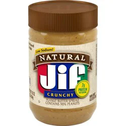 Jif Natural Crunchy Peanut Butter Spread - 16oz