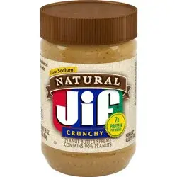 Jif Natural Crunchy Peanut Butter - 16oz