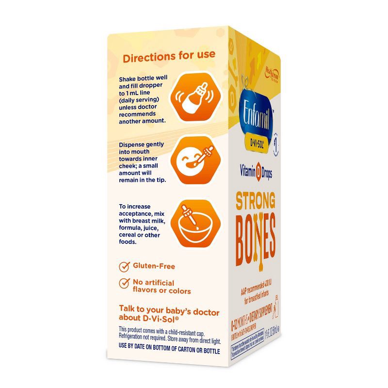 slide 9 of 11, Enfamil D-Vi-Sol Infant Vitamin D Dietary Supplement Liquid Drops - 1.69oz, 1.69 oz