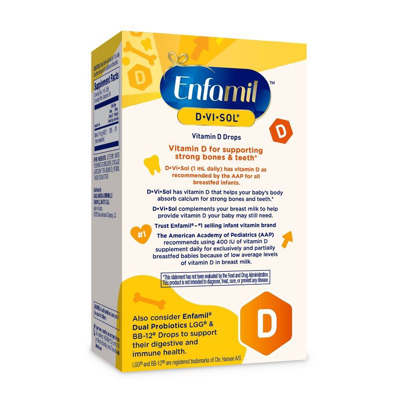 slide 10 of 11, Enfamil D-Vi-Sol Infant Vitamin D Dietary Supplement Liquid Drops - 1.69oz, 1.69 oz