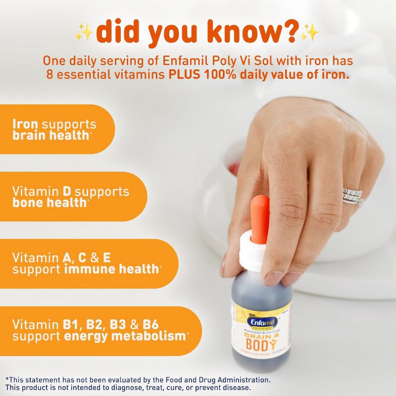 slide 4 of 13, Enfamil Poly-Vi-Sol Multivitamin Drops with Iron - 1.69oz, 1.69 oz
