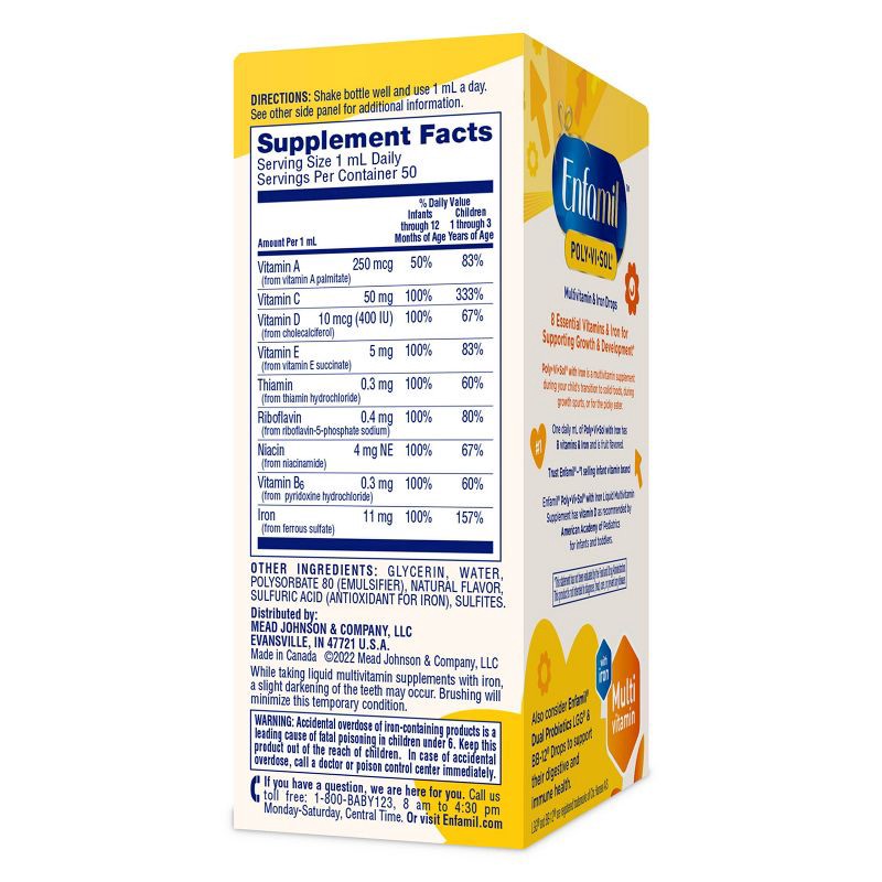 slide 9 of 13, Enfamil Poly-Vi-Sol Multivitamin Drops with Iron - 1.69oz, 1.69 oz
