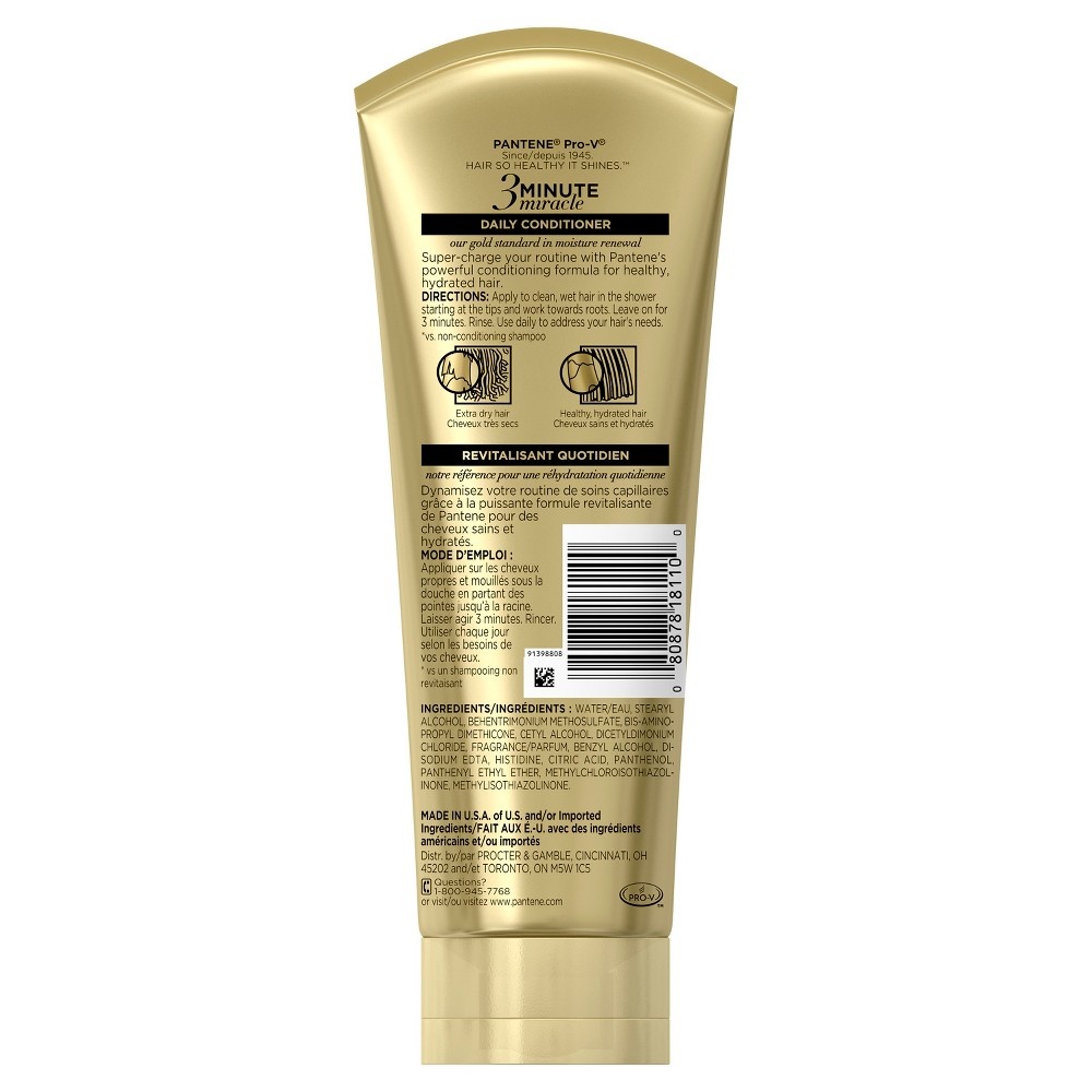 slide 2 of 5, Pantene Pro-V 3 Minute Miracle Moisture Renewal Deep Conditioner, 8 oz