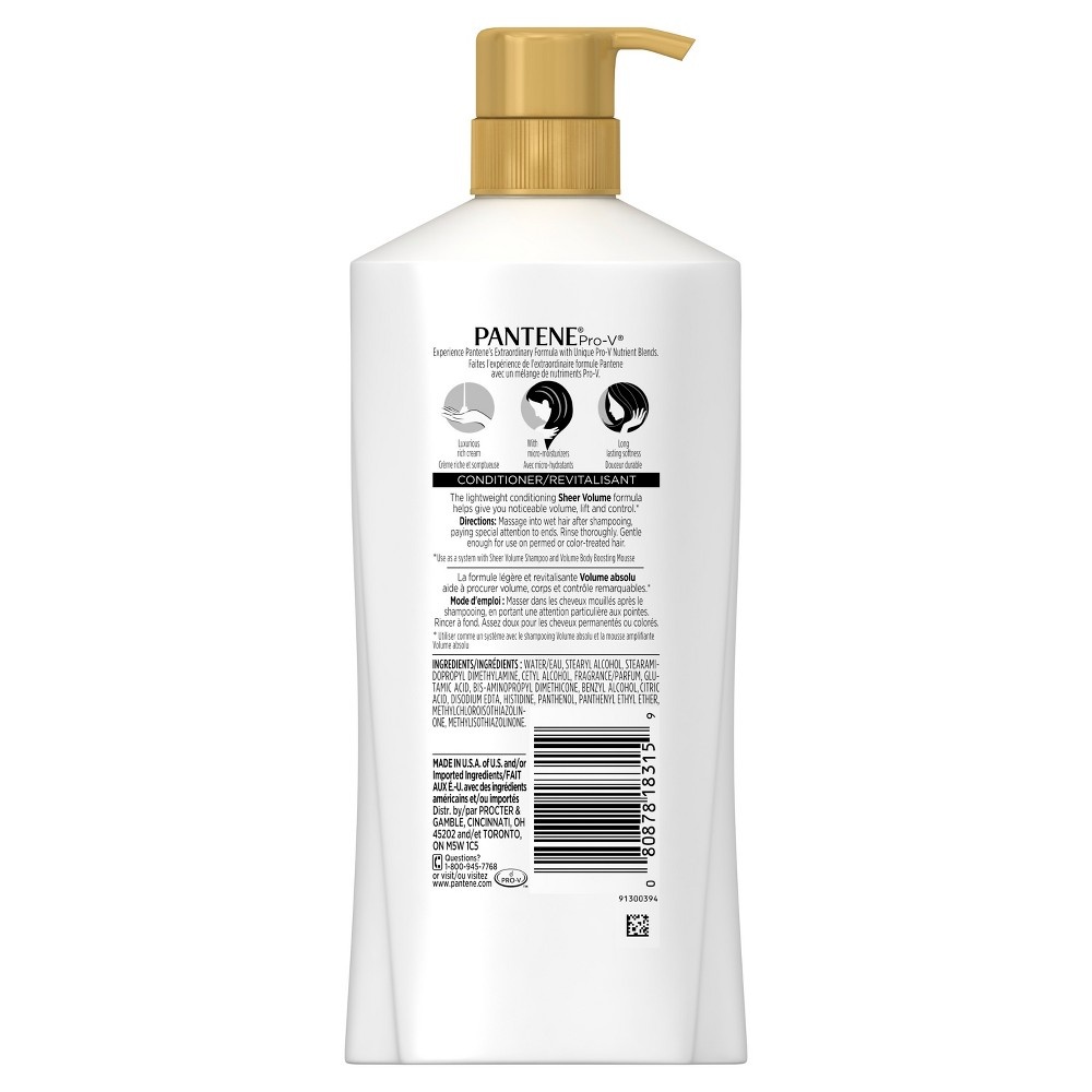 slide 3 of 4, Pantene Pro-V Sheer Volume Conditioner, 23.7 fl oz