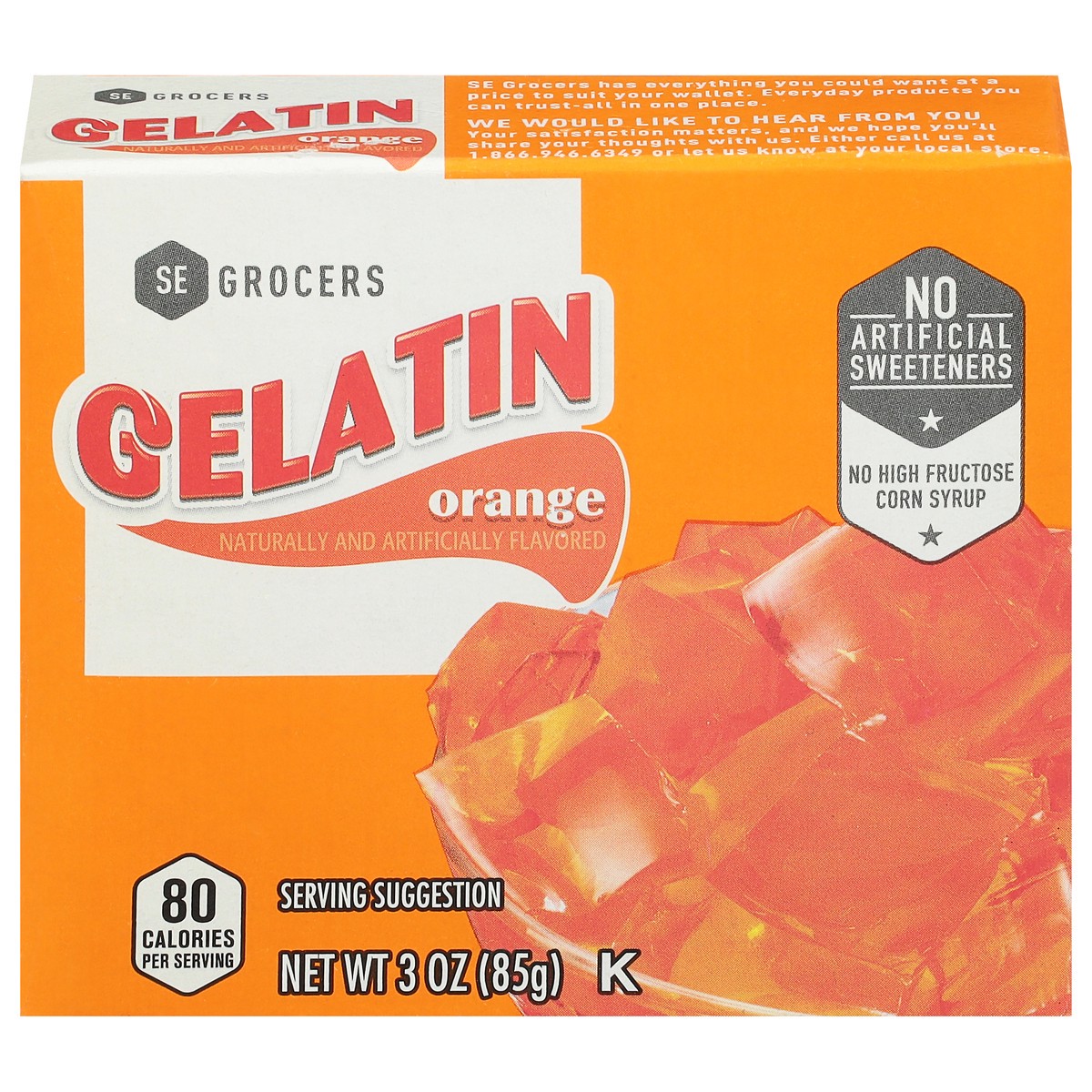 slide 1 of 13, SE Grocers Orange Gelatin, 3 oz