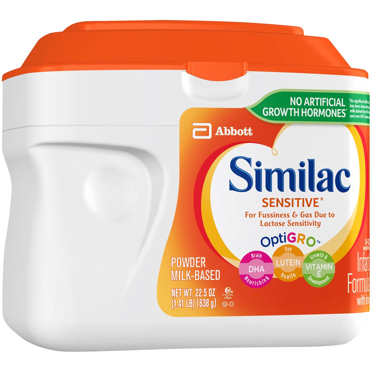 slide 2 of 14, Similac Sensitive For Fussiness and Gas Infant Formula with Iron Powder 22.5 oz Canister, 22.5 oz