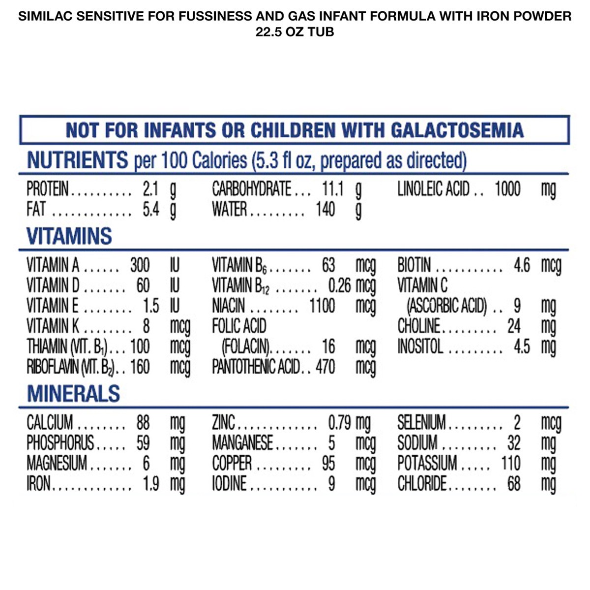 slide 3 of 14, Similac Sensitive For Fussiness and Gas Infant Formula with Iron Powder 22.5 oz Canister, 22.5 oz