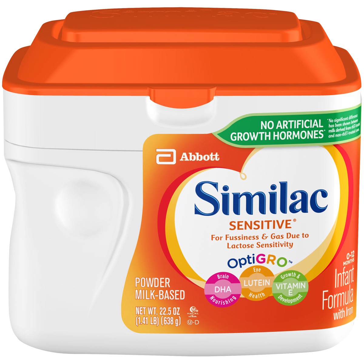 slide 1 of 14, Similac Sensitive For Fussiness and Gas Infant Formula with Iron Powder 22.5 oz Canister, 22.5 oz