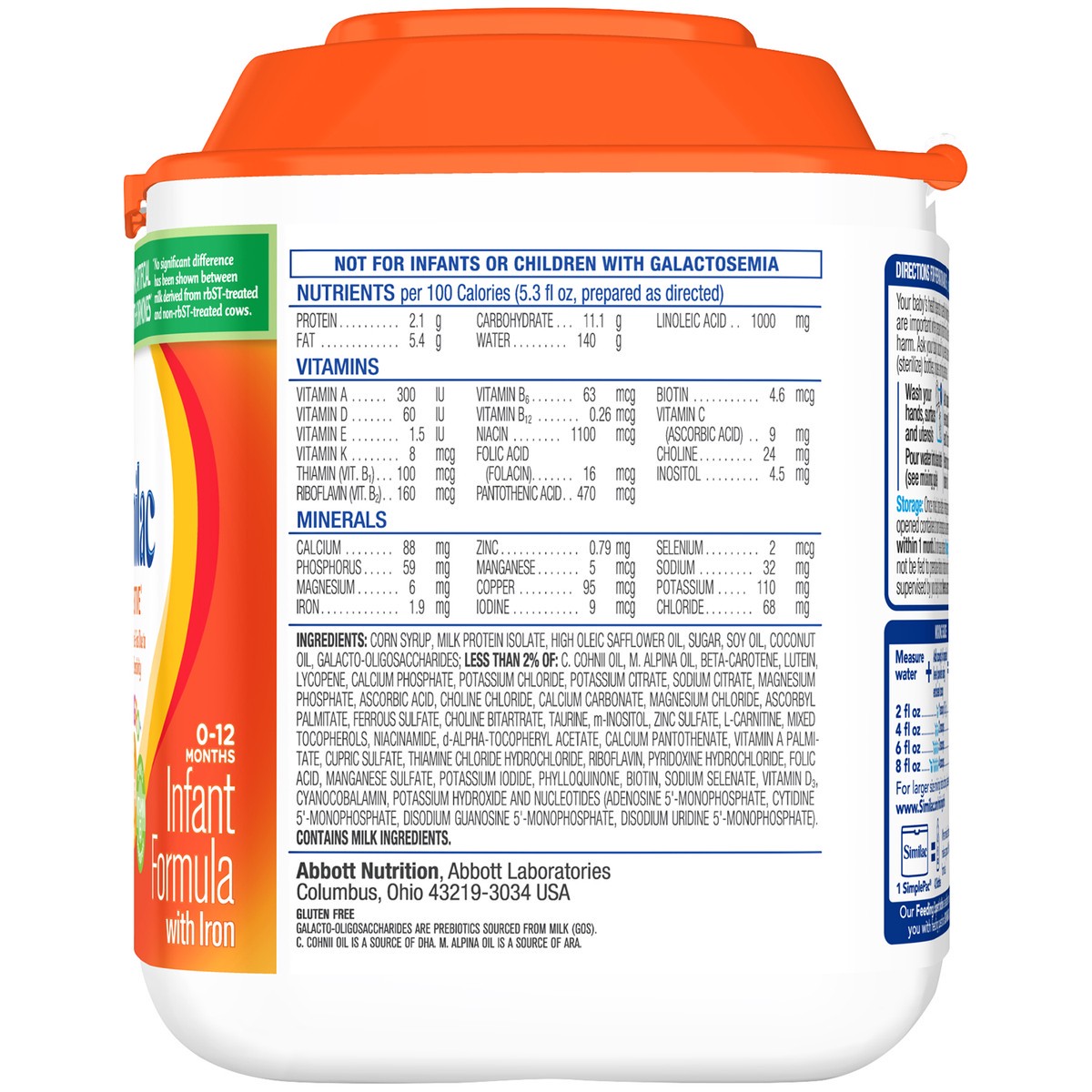 slide 5 of 14, Similac Sensitive For Fussiness and Gas Infant Formula with Iron Powder 22.5 oz Canister, 22.5 oz