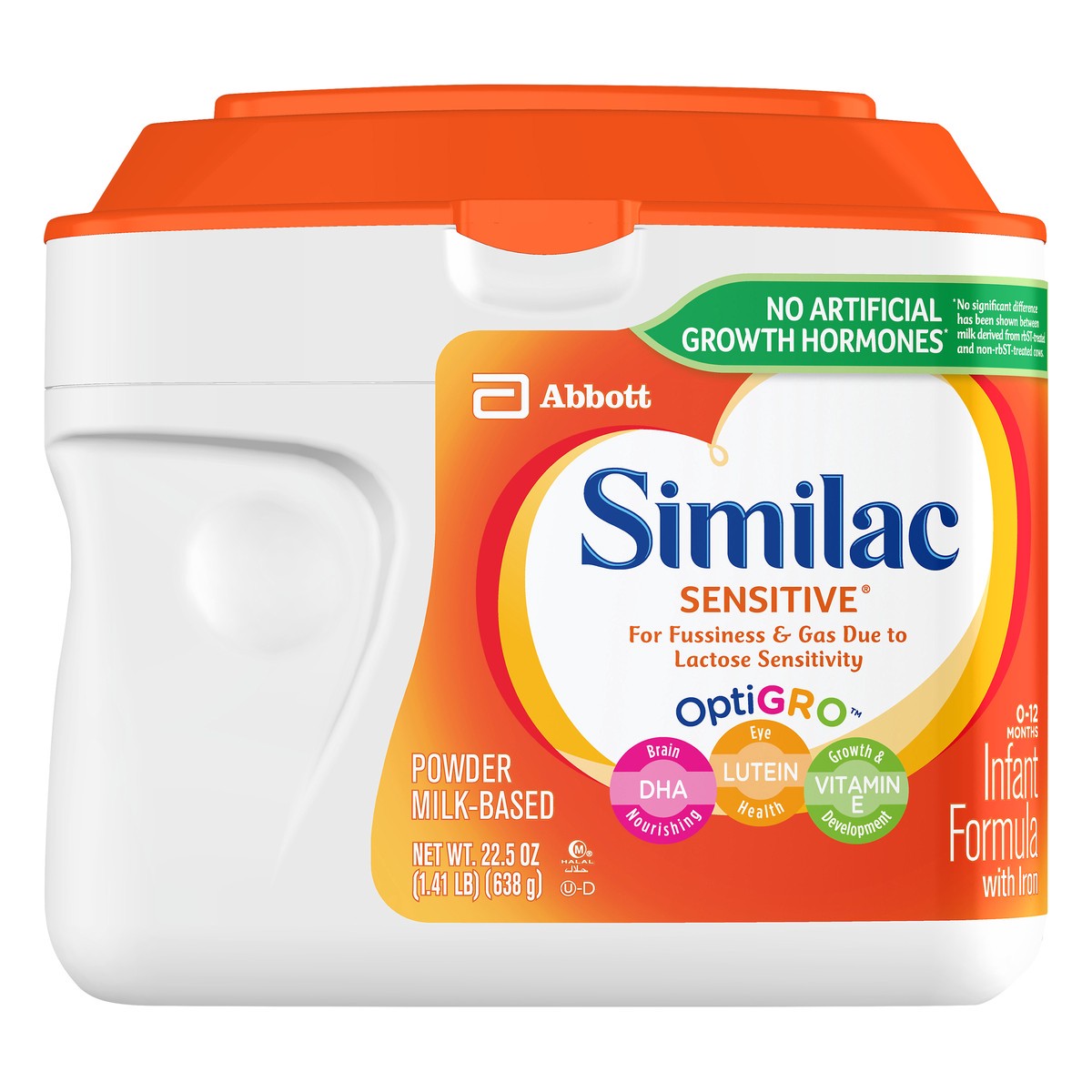 slide 11 of 14, Similac Sensitive For Fussiness and Gas Infant Formula with Iron Powder 22.5 oz Canister, 22.5 oz