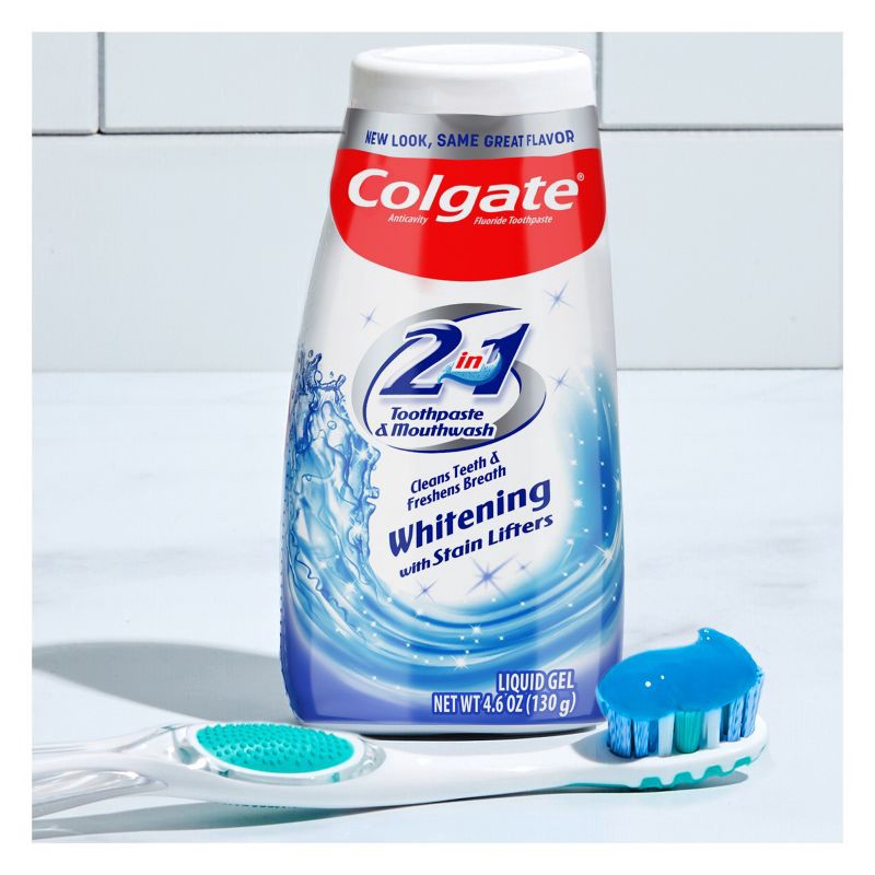 slide 4 of 7, Colgate 2-in-1 Whitening Gel Toothpaste and Mouthwash - 4.6oz, 4.6 oz