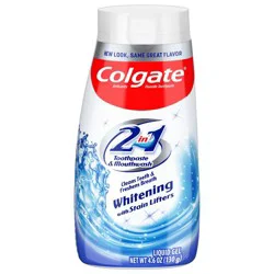 Colgate 2-in-1 Whitening Gel Toothpaste and Mouthwash - 4.6oz