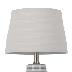 Linen Overlay Modified Drum Small Lamp Shade Ivory - Threshold