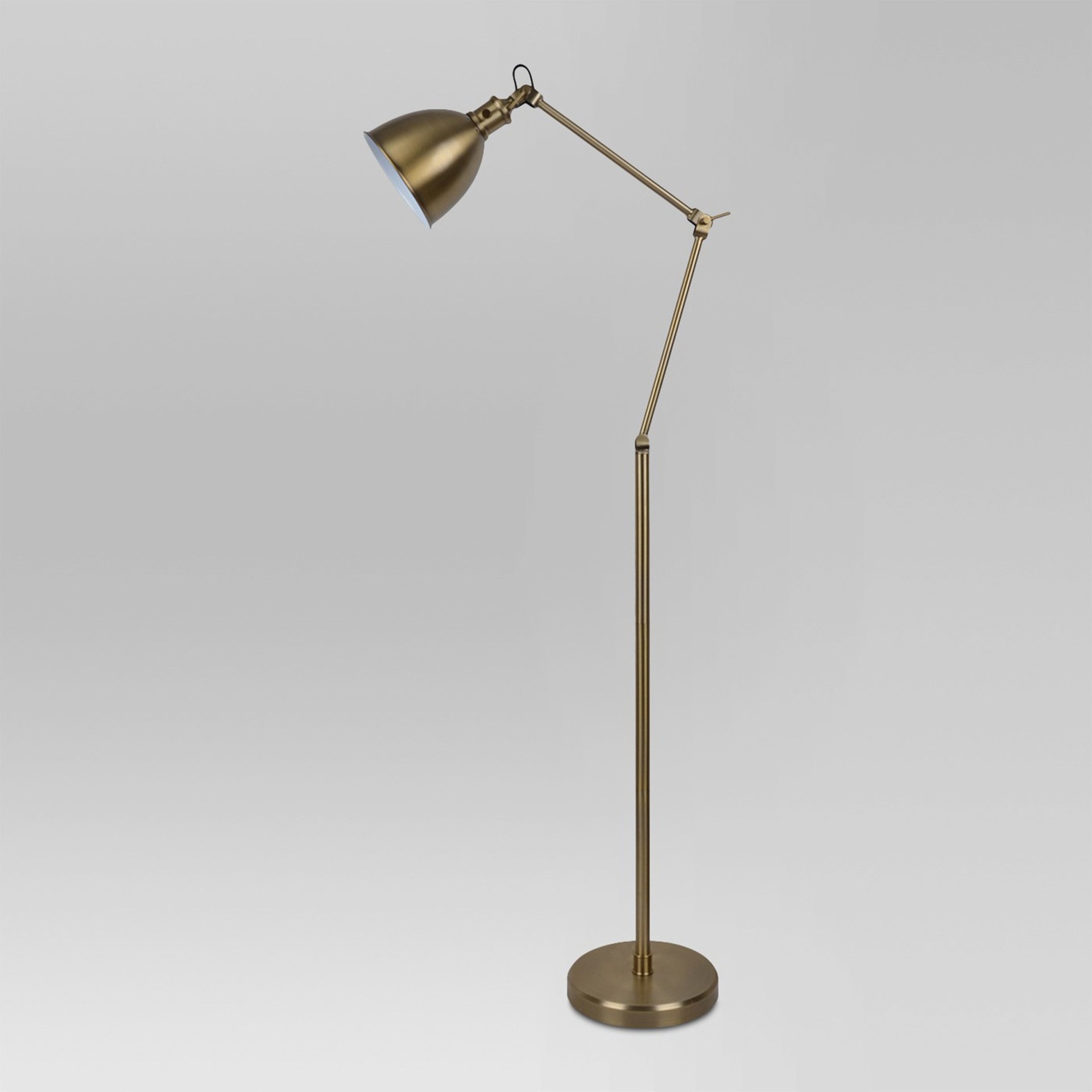 slide 1 of 5, Industrial Task Floor Lamp Brass - Threshold, 1 ct