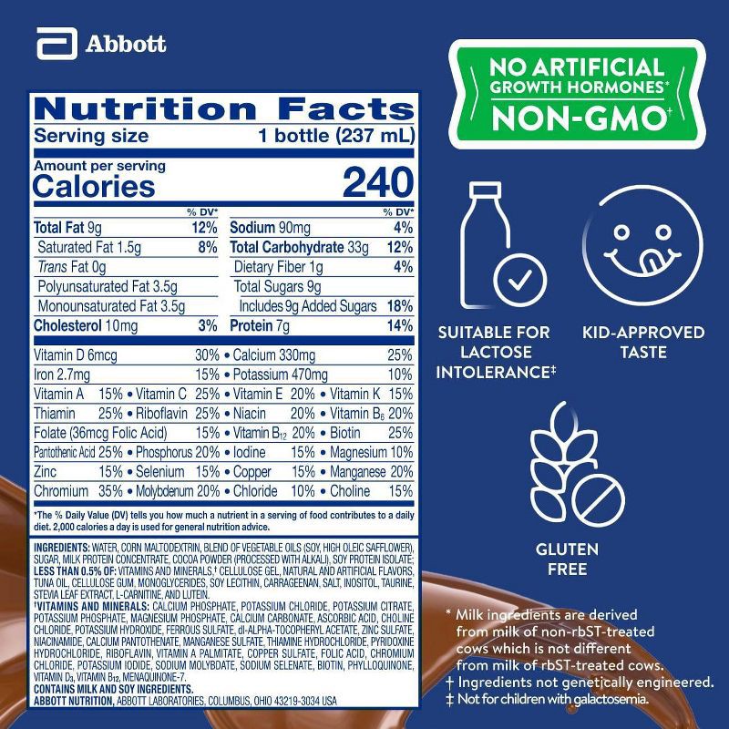 slide 7 of 11, PediaSure Grow & Gain Kids' Nutritional Shake Chocolate - 6 ct/48 fl oz, 6 ct, 48 fl oz