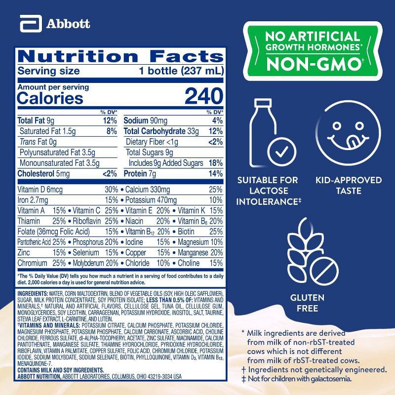 slide 7 of 11, PediaSure Grow & Gain Kids' Nutritional Shake Vanilla - 6 ct/48 fl oz, 6 ct, 48 fl oz