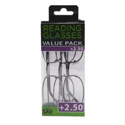 SAV Eyewear Reading Glasses Value Pack, +1.25