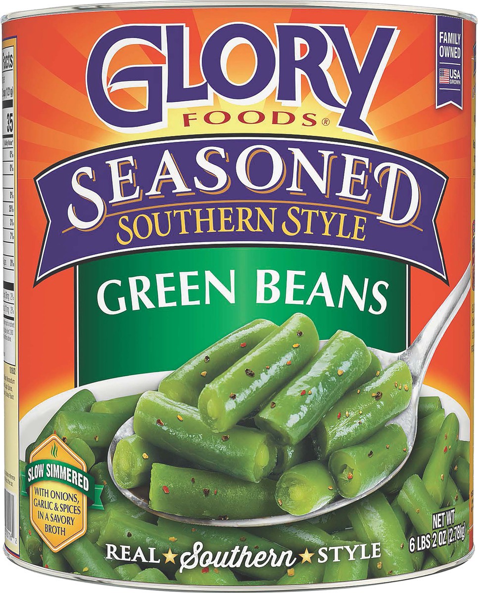 slide 7 of 7, Glory Foods Southern Style Seasoned Green Beans 98 oz, 98 oz