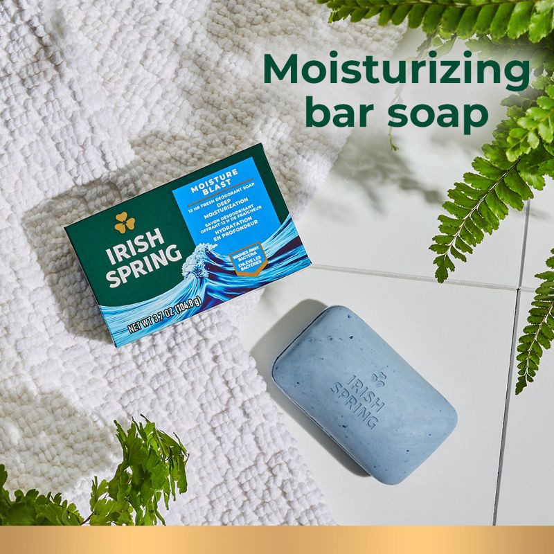 slide 8 of 9, Irish Spring Bar Soap - Moisture Blast 3.7oz/12pk, 3.7 oz, 12 ct