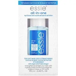 essie All In One Base Coat and Top Coat - 3-Way Glaze - 0.46 fl oz: Multi-Use, Strengthener, Argan Oil Infused, Gloss Finish