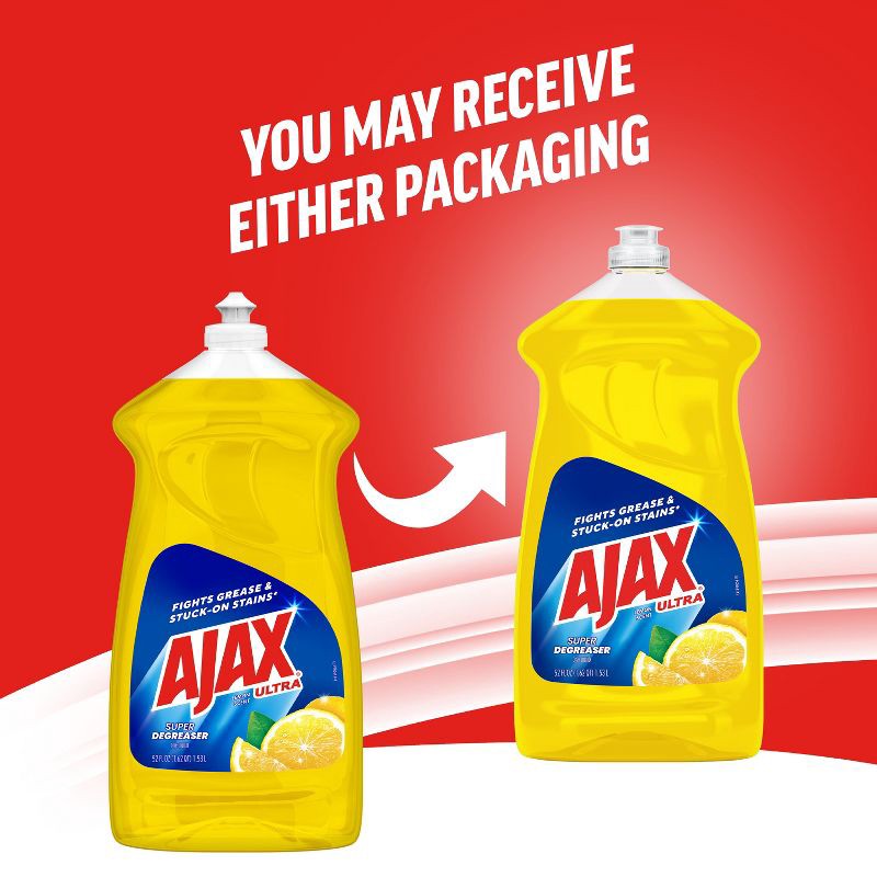 slide 2 of 15, Ajax Ultra Super Degreaser Liquid Dish Soap - Lemon Scent - 52 fl oz, 52 fl oz