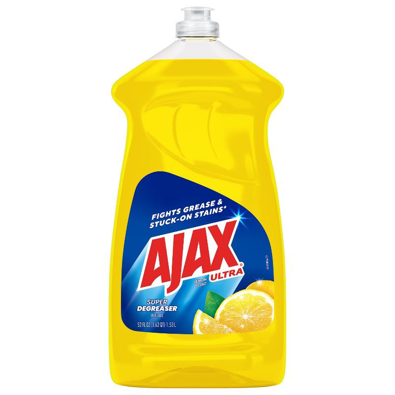 slide 11 of 15, Ajax Ultra Super Degreaser Liquid Dish Soap - Lemon Scent - 52 fl oz, 52 fl oz
