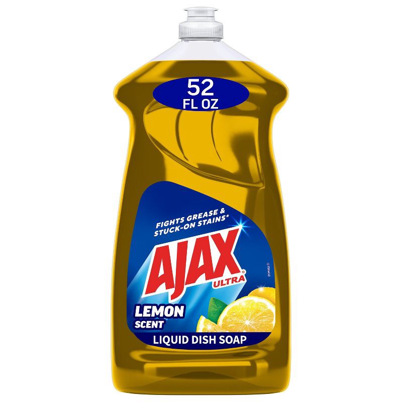 slide 1 of 15, Ajax Ultra Super Degreaser Liquid Dish Soap - Lemon Scent - 52 fl oz: Paraben-Free, Phosphate-Free, Multi-Surface, 52 fl oz