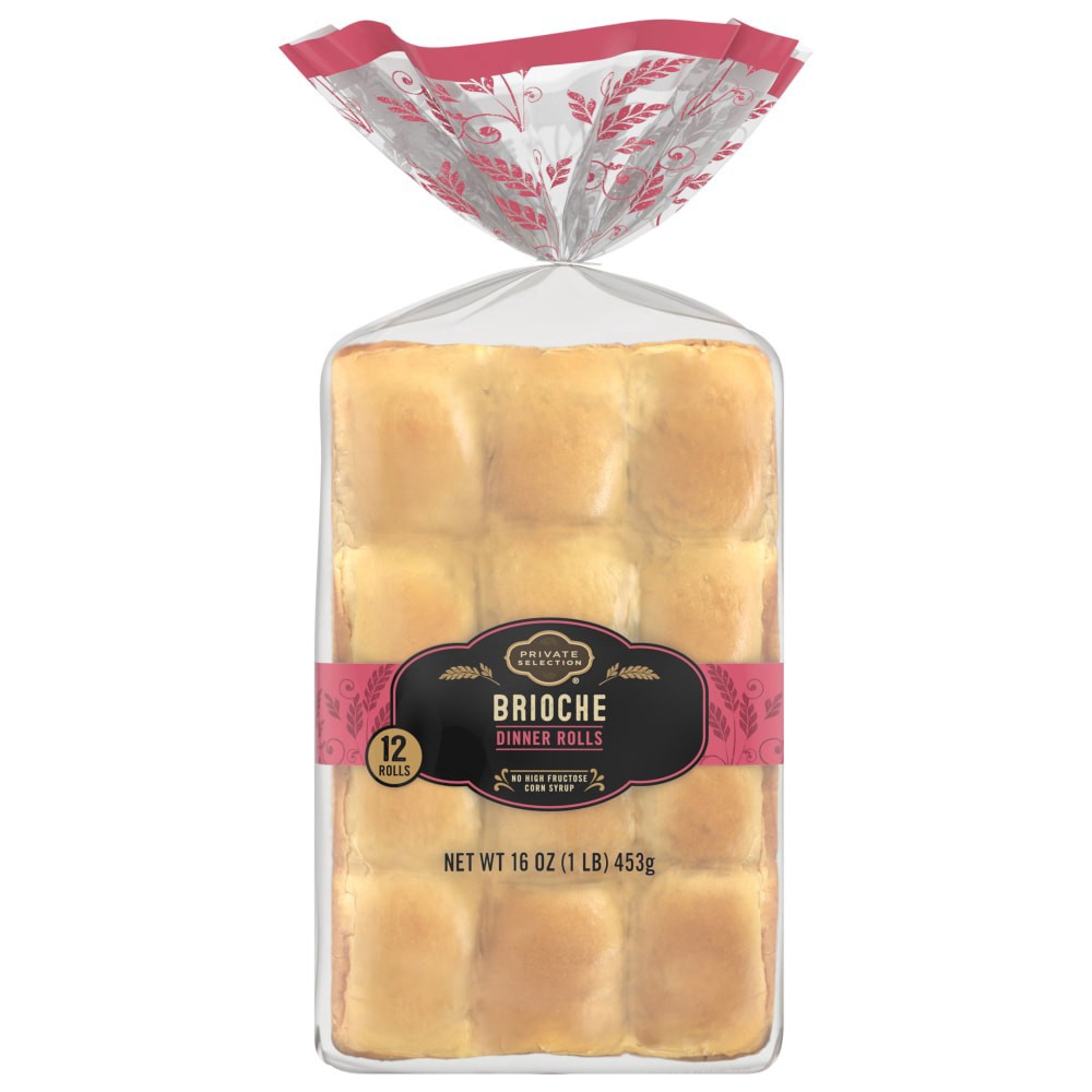 slide 1 of 1, Private Selection® Brioche Dinner Rolls, 12 ct