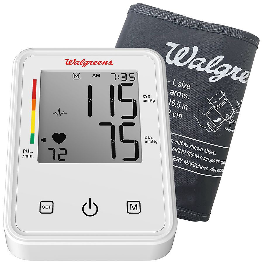slide 1 of 2, Walgreens Auto Upper Arm Blood Pressure Monitor, 1 ct