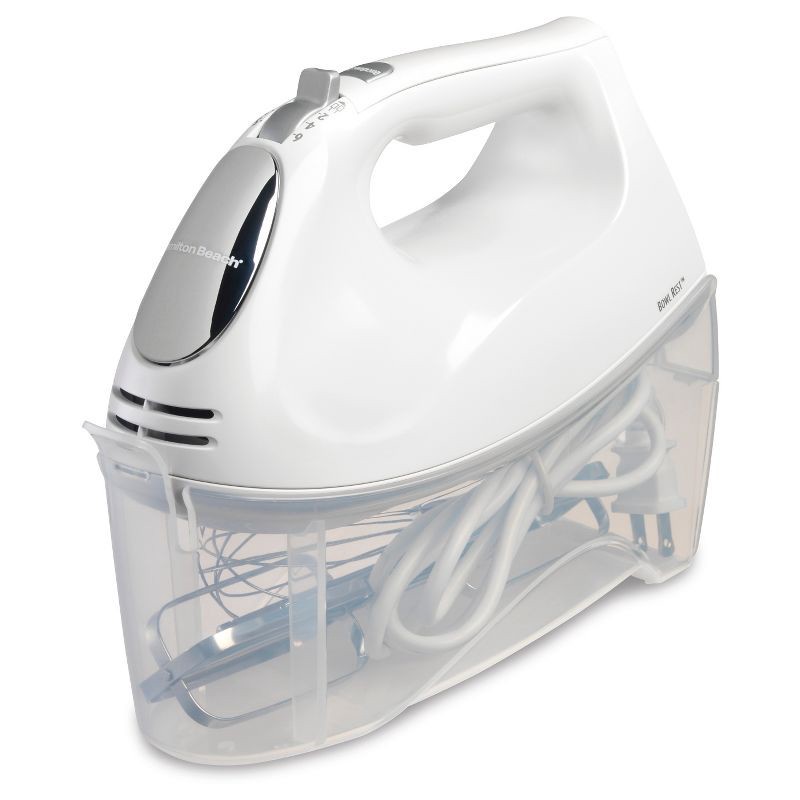 slide 3 of 9, Hamilton Beach 6-Speed Hand Mixer with Case - White 62632R, 1 ct