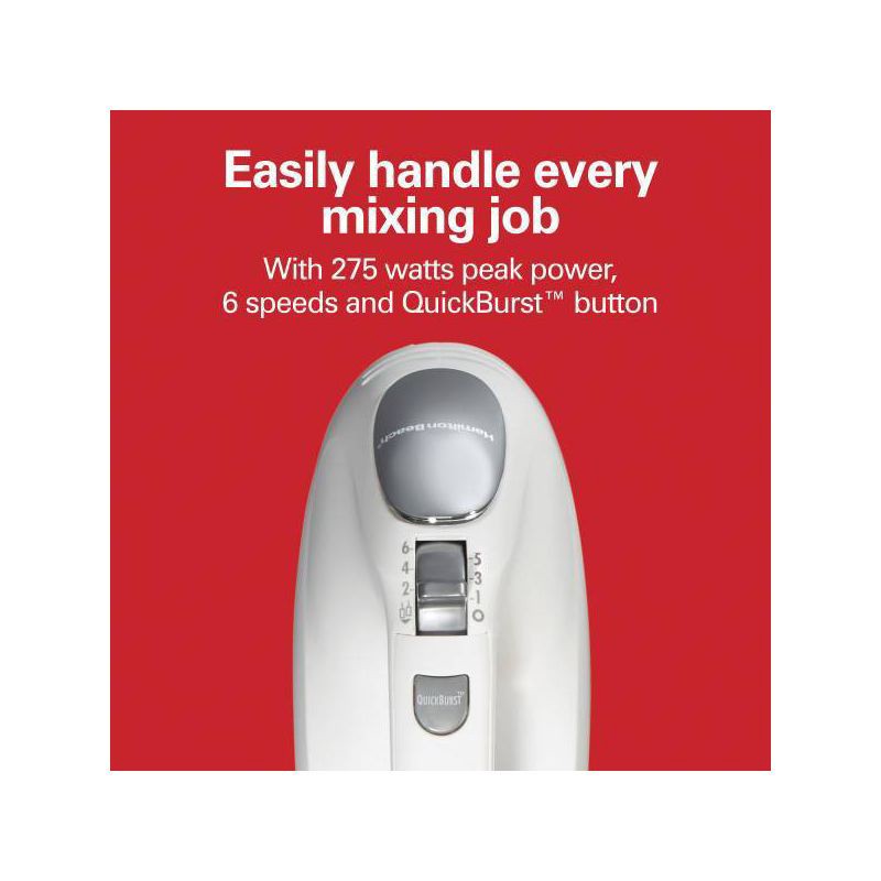 slide 4 of 9, Hamilton Beach 6-Speed Hand Mixer with Case - White 62632R, 1 ct