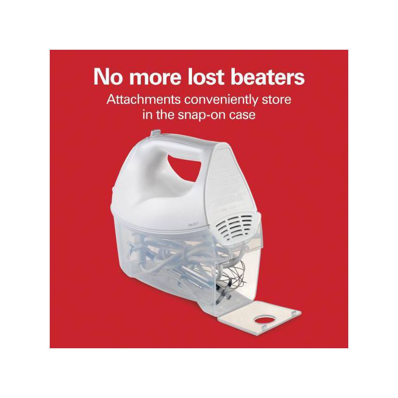 slide 6 of 9, Hamilton Beach 6-Speed Hand Mixer with Case - White 62632R, 1 ct