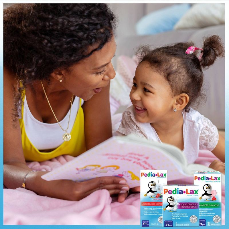 slide 2 of 7, Pedia-Lax Laxative Chewable Tablets for Kids - Ages 2-11 - Watermelon - 30ct, 30 ct