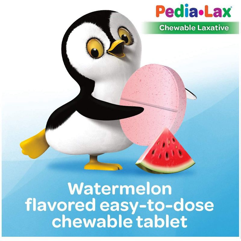 slide 5 of 7, Pedia-Lax Laxative Chewable Tablets for Kids - Ages 2-11 - Watermelon - 30ct, 30 ct