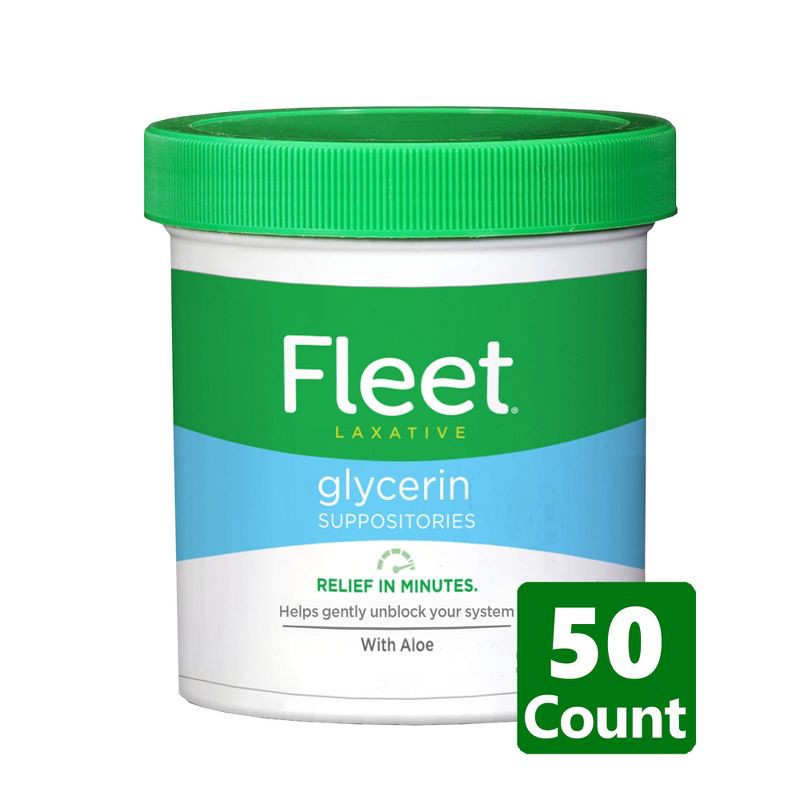 slide 1 of 8, Fleet Laxative Glycerin Suppositories for Adult Constipation - 50ct, 50 ct