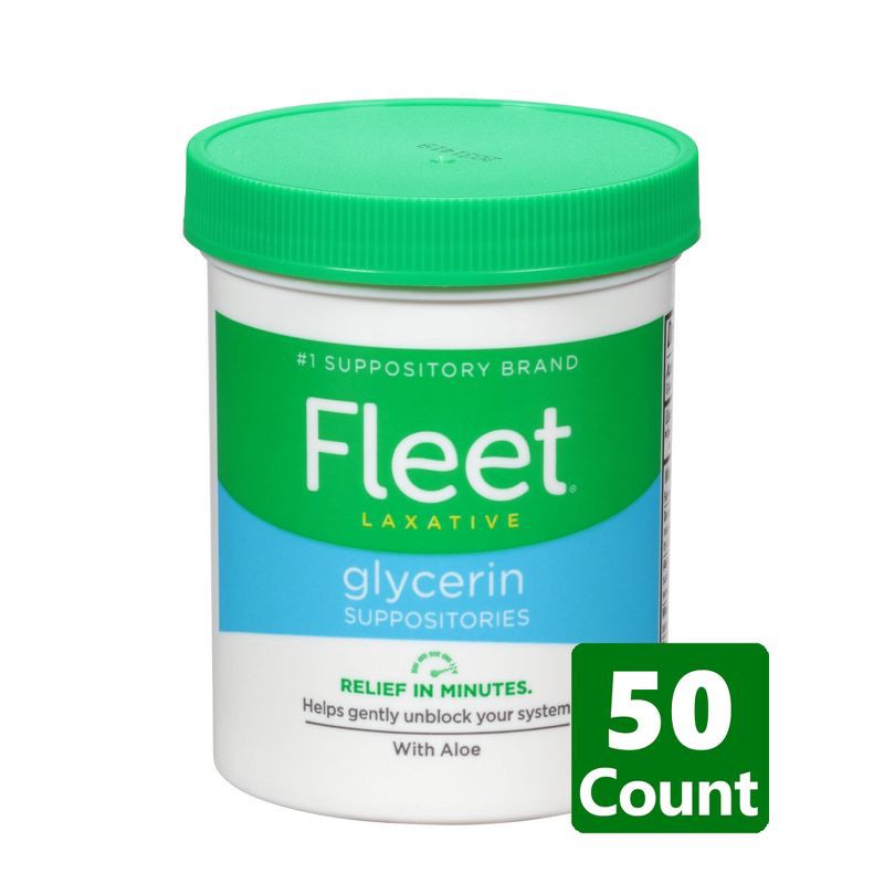 slide 1 of 6, Fleet Laxative Glycerin Suppositories for Adult Constipation - 50ct, 50 ct
