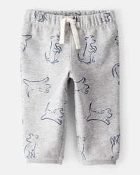 Carter's Baby Boy DayDream Fleece Dog Knit Pull-On Pants - Grey Grey 18M