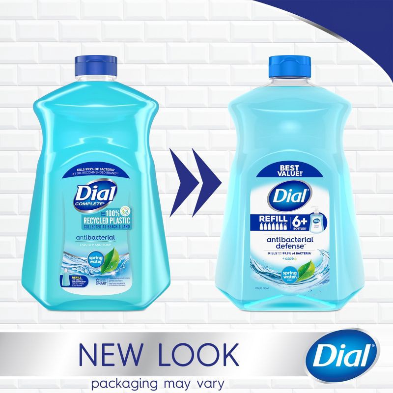 slide 13 of 13, Dial Antibacterial Defense Liquid Hand Soap Refill - Spring Water - 52 fl oz, 52 fl oz