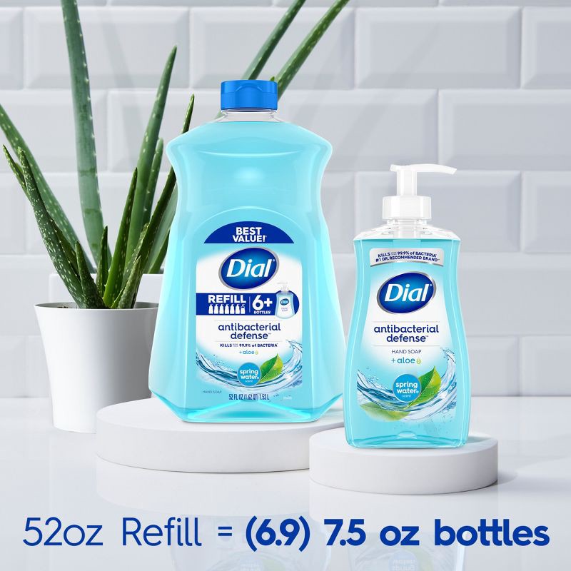 slide 6 of 13, Dial Antibacterial Defense Liquid Hand Soap Refill - Spring Water - 52 fl oz, 52 fl oz