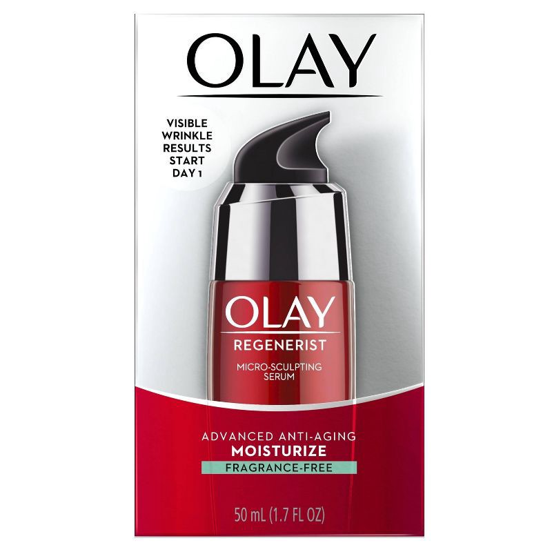 slide 2 of 12, Olay Regenerist Micro-Sculpting Serum Fragrance Free Face Moisturizer - 1.7 fl oz, 1.7 fl oz