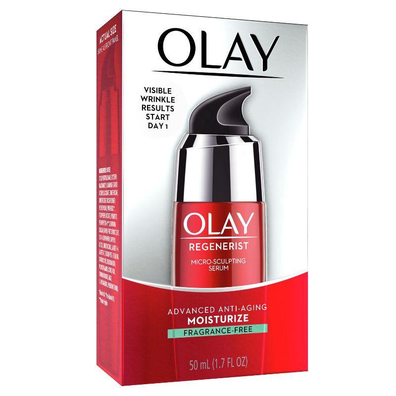 slide 12 of 12, Olay Regenerist Micro-Sculpting Serum Fragrance Free Face Moisturizer - 1.7 fl oz, 1.7 fl oz