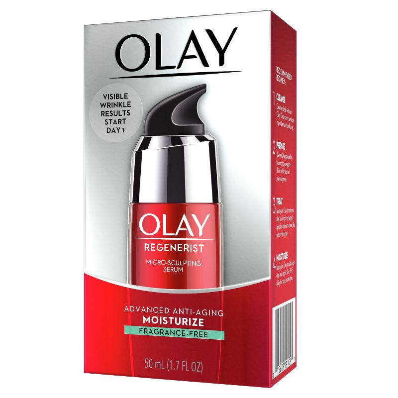 slide 11 of 12, Olay Regenerist Micro-Sculpting Serum Fragrance Free Face Moisturizer - 1.7 fl oz, 1.7 fl oz