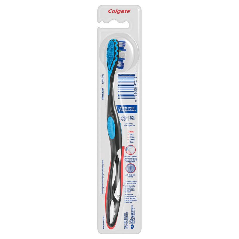 slide 2 of 4, Colgate 360 Total Advanced Floss-Tip Bristles Toothbrush Medium - 1ct, 1 ct