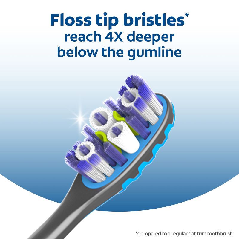 slide 5 of 8, Colgate 360 Total Advanced Floss-Tip Bristles Toothbrush Medium - 1ct, 1 ct