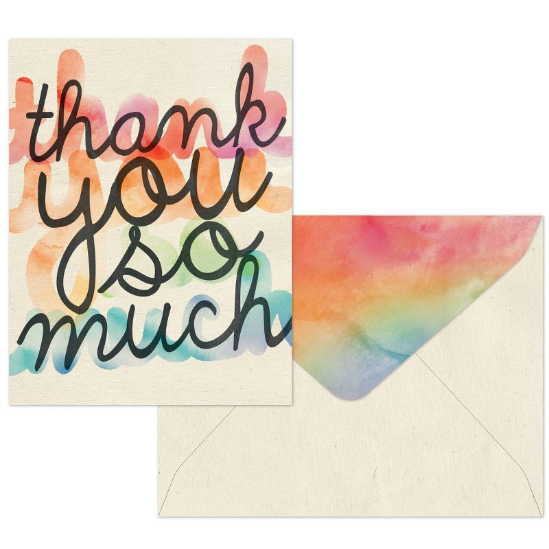 slide 4 of 4, Green Inspired 10ct Rainbow Thank You Cards, 10 ct