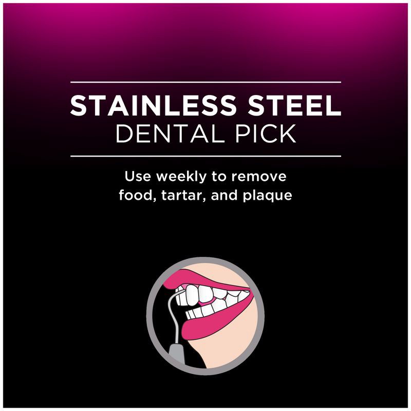 slide 4 of 8, DenTek Professional Oral Care Kit - Dental Pick & Scaler, Tartar Removal Tool & Gum Stimulator, and Mouth Mirror - Trial Size - 5ct, 5 ct